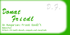 donat friedl business card